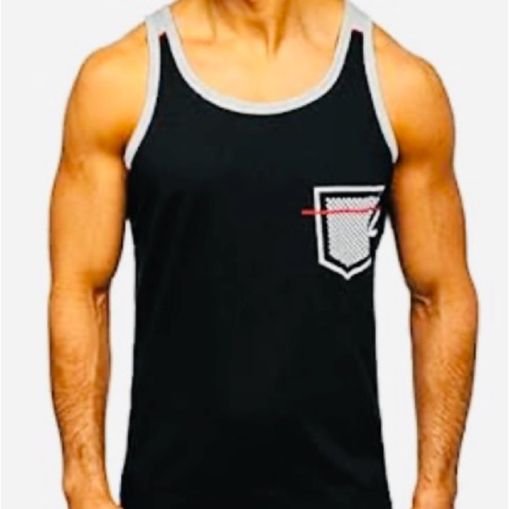 3 fashion tank top with design pocket.